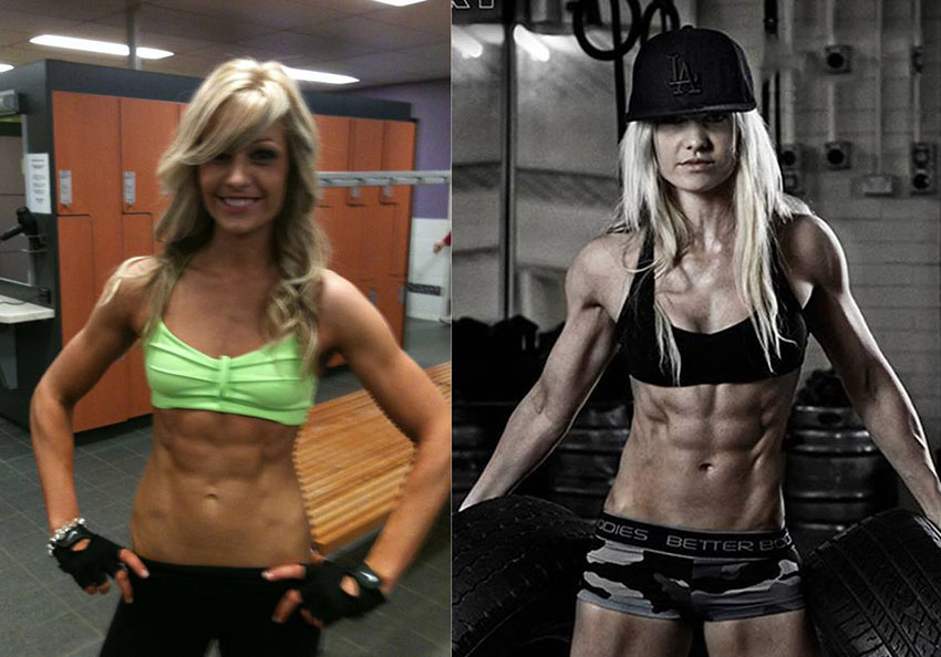 Zoe Daly before compared to how she looks now.