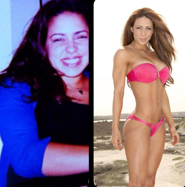 Chady Dunmore before compared to after her transformation.