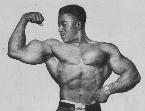 Leroy Colbert flexing his bicep.