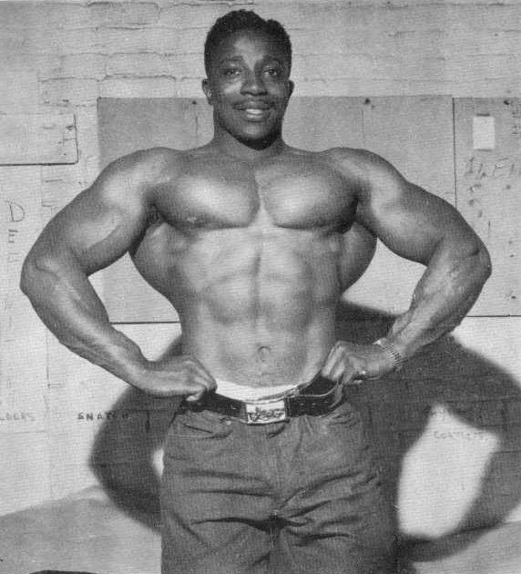 Leroy Colbert showing off his physique.