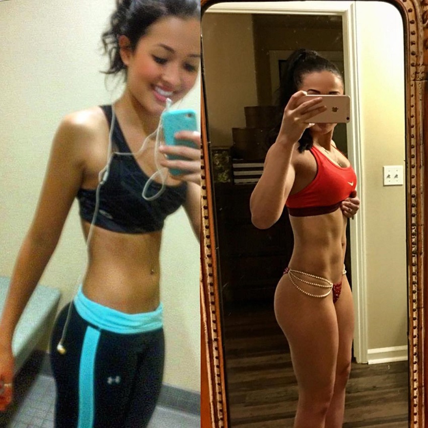 Alexis Mariah Avina's fitness transformation before-after