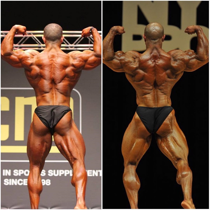 Sasan Heirati's transformation on the bodybuilding stage, before-after