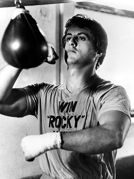 Sylvester Stallone training for The Rocky movie role