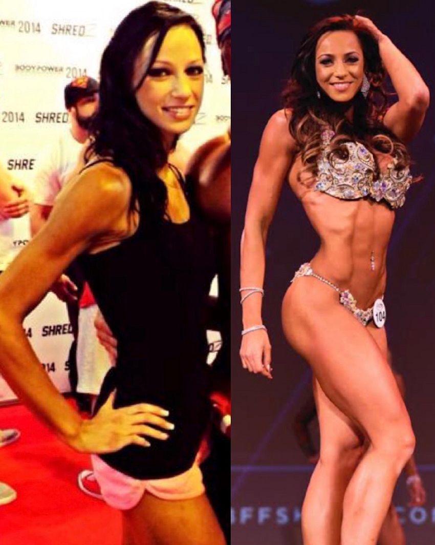 Amy Leigh-Quine's transformation in fitness bikini