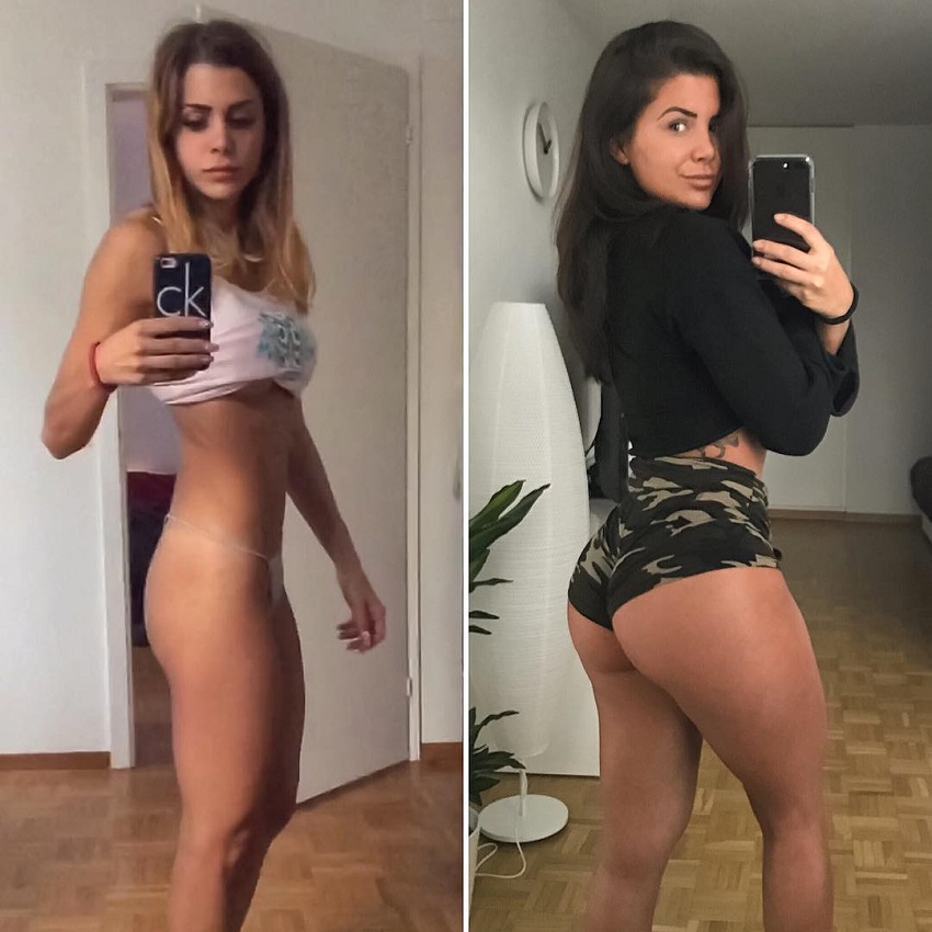 Andrina Santoro's fitness transformation before and after