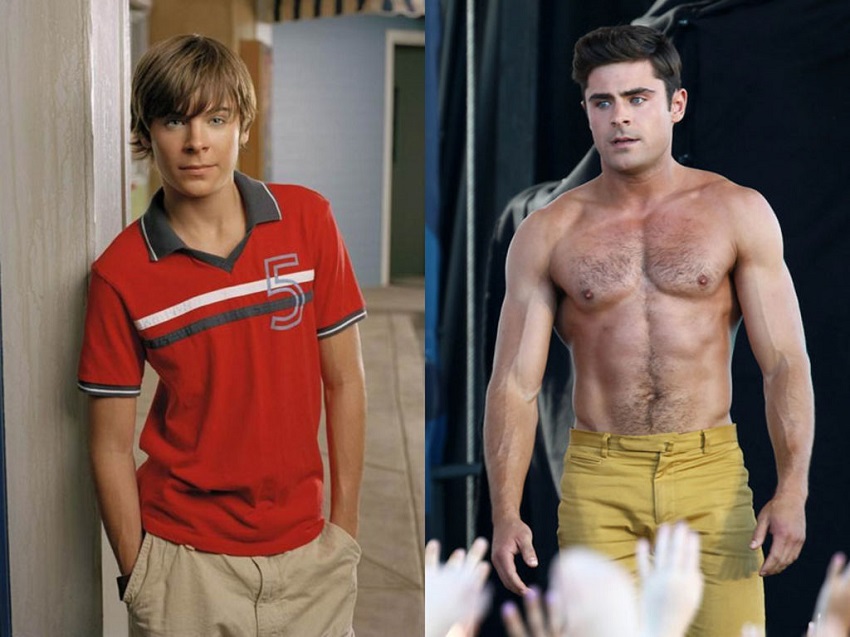 Zac Efron's fitness transformation beofre-after