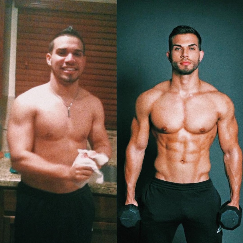 Darian Alvarez's fitness transformation before-after