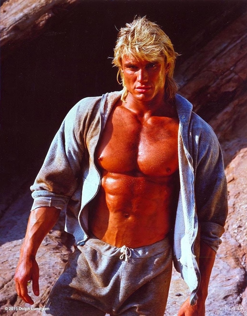 Dolph in one of his movie scenes looking ripped