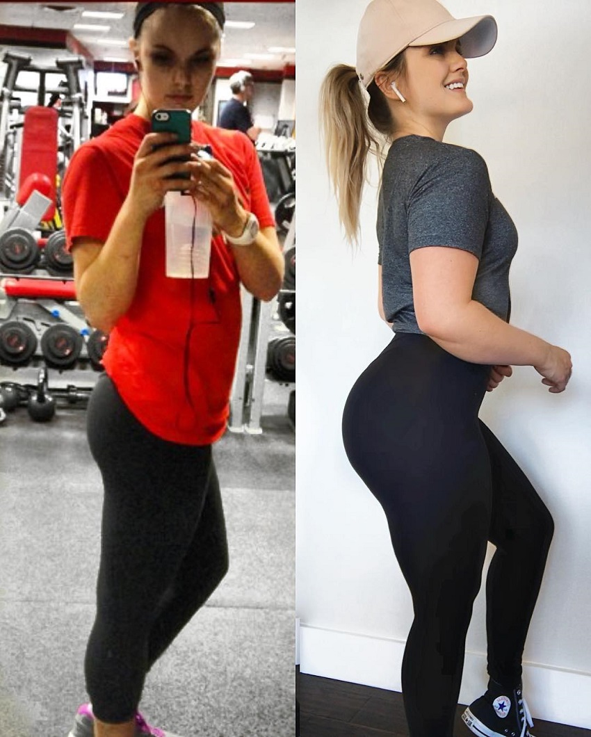 Marie Wold's fitness transformation before-after