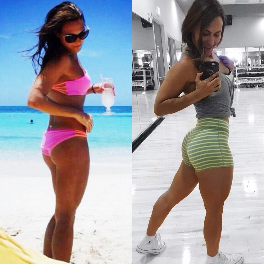 Michele Sullivan's physique fitness transformation before-after