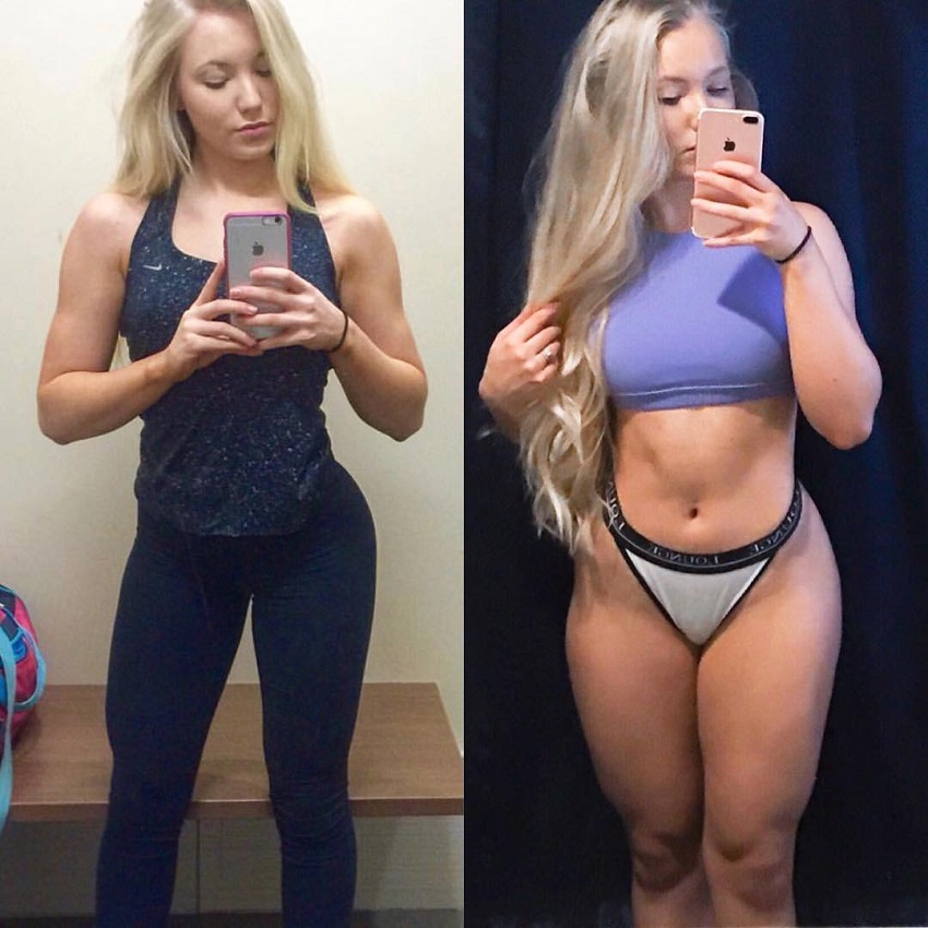 Shae LaShae's fitness transformation before-after