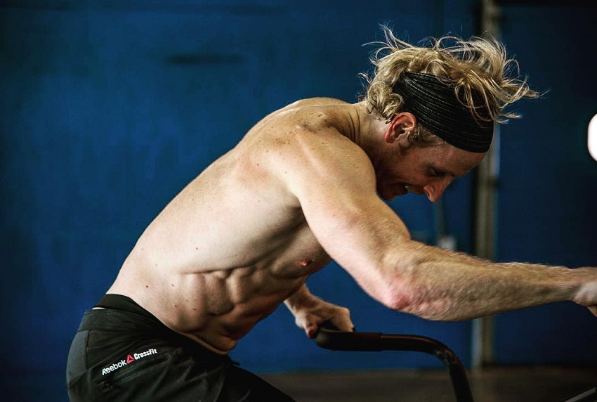 Graham Holmberg working out during a CrossFit training session