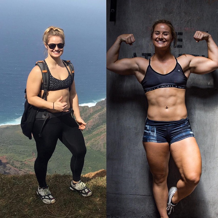 Dani Elle Speegle's transformation in CrossFit before-after