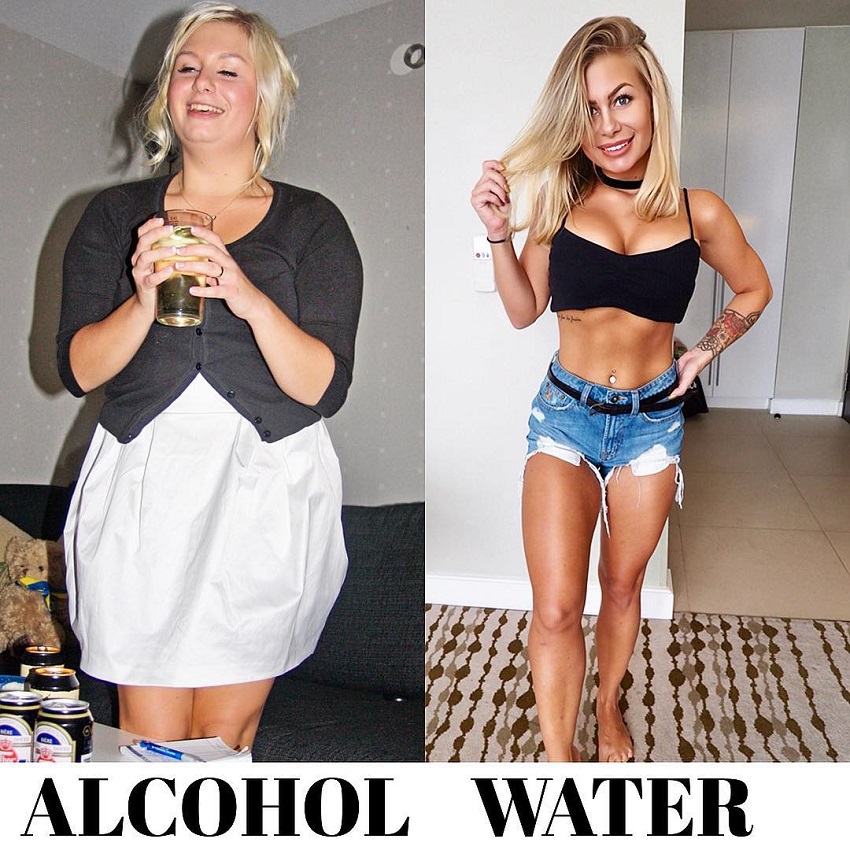 Jelly Devote's transformation from alcohol to water before-after