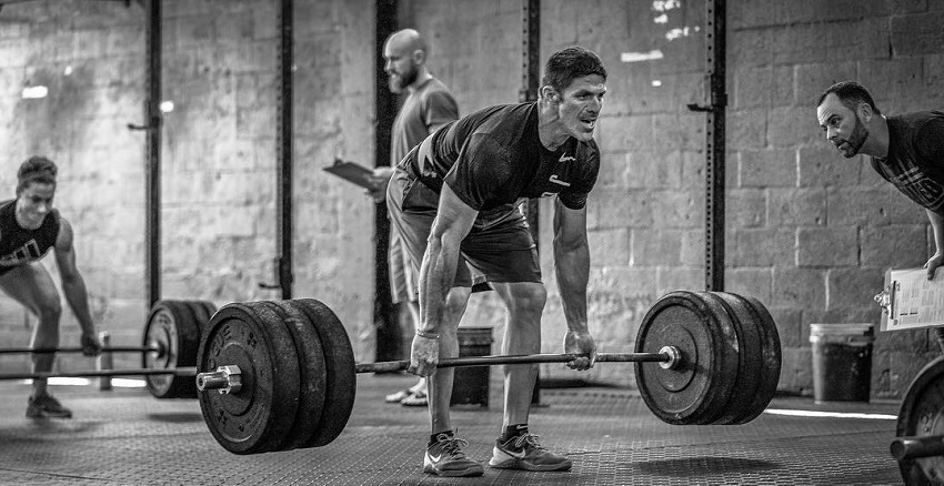 Shawn Ramirez performing heavy deadlifts during CrossFit training