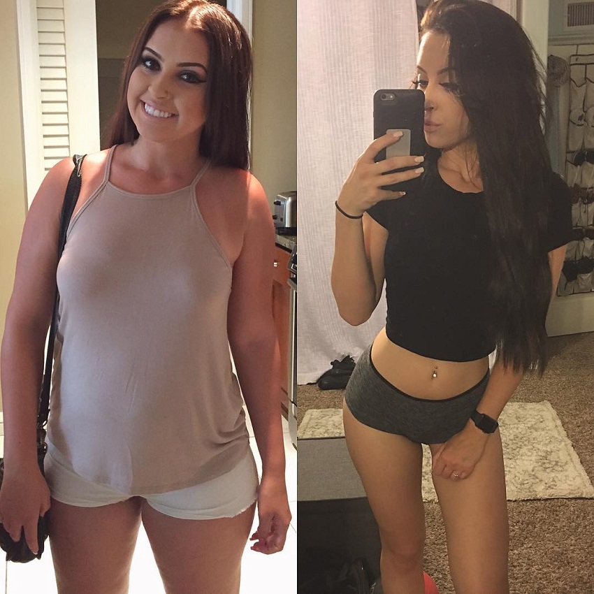 Amanda Hagan's transformation picture before-after