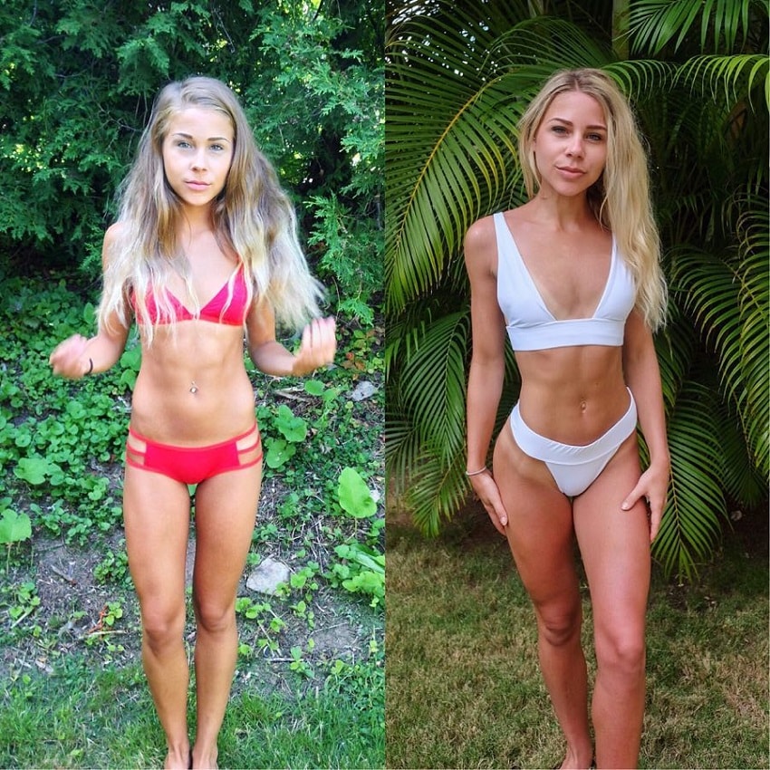 Emma Troupe's transformation in fitness before-after