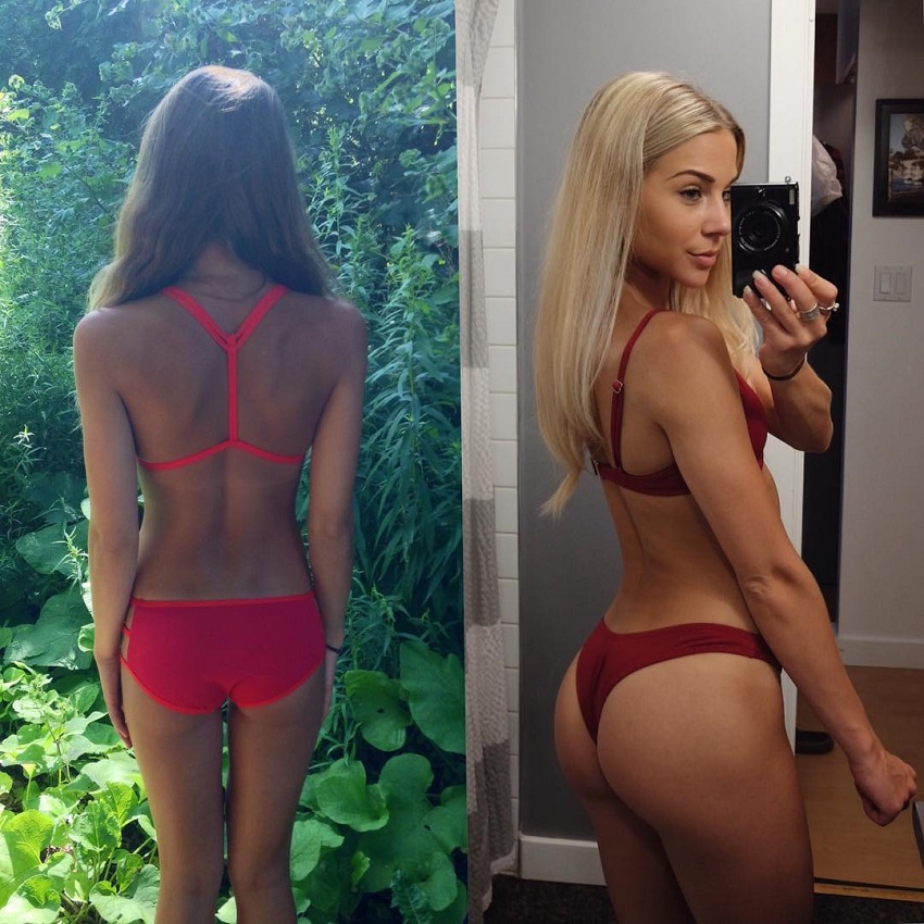 Emma Troupe's fitness transformation before-after