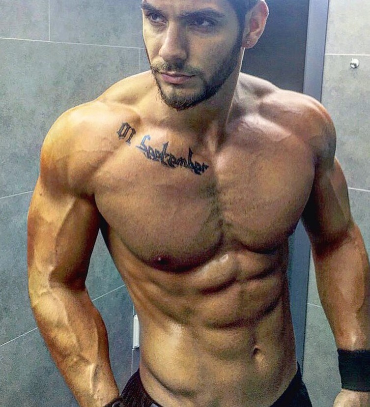 Paul Iskandar showing off his chiseled upper body for a photo