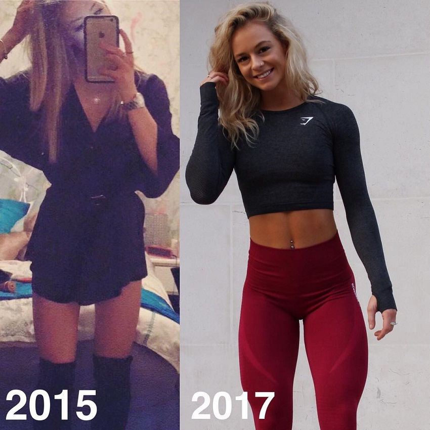 Becca Louise Sills' fitness transformation before-after