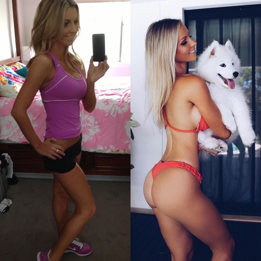 Hannah Polites body transformation before and after
