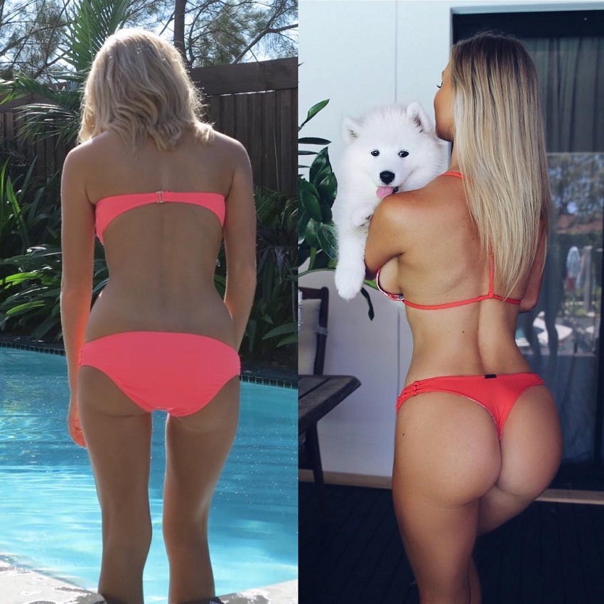 Hannah Polites's transformation in fitness before-after