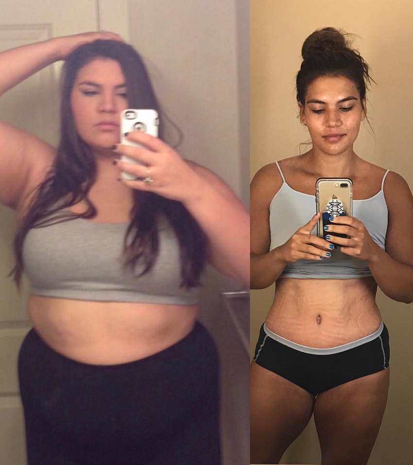 Laura Micetich's body transformation before-after
