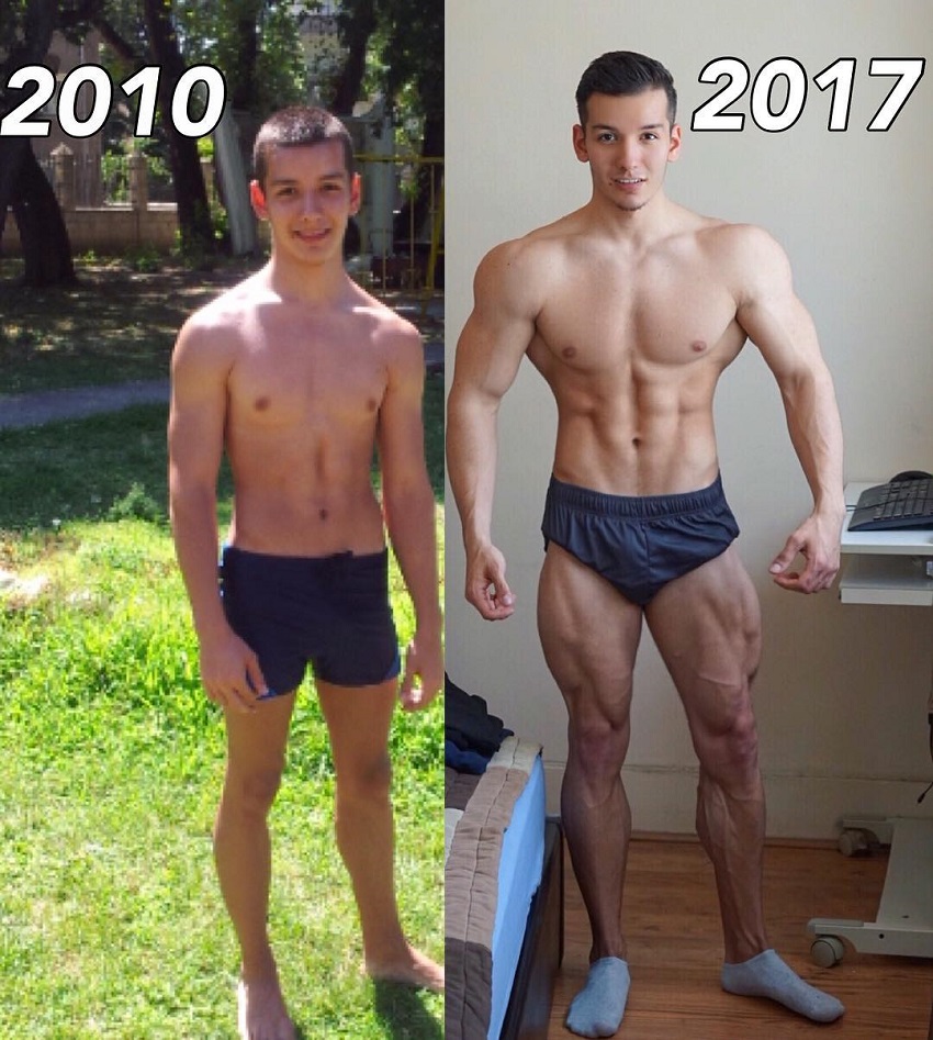 Radoslav Raychev's body transformation before-after (2010-2017)