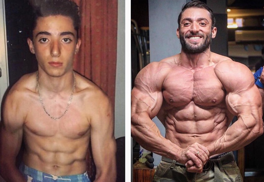 Abtin Shekarabi's impressive body transformation in bodybuilding