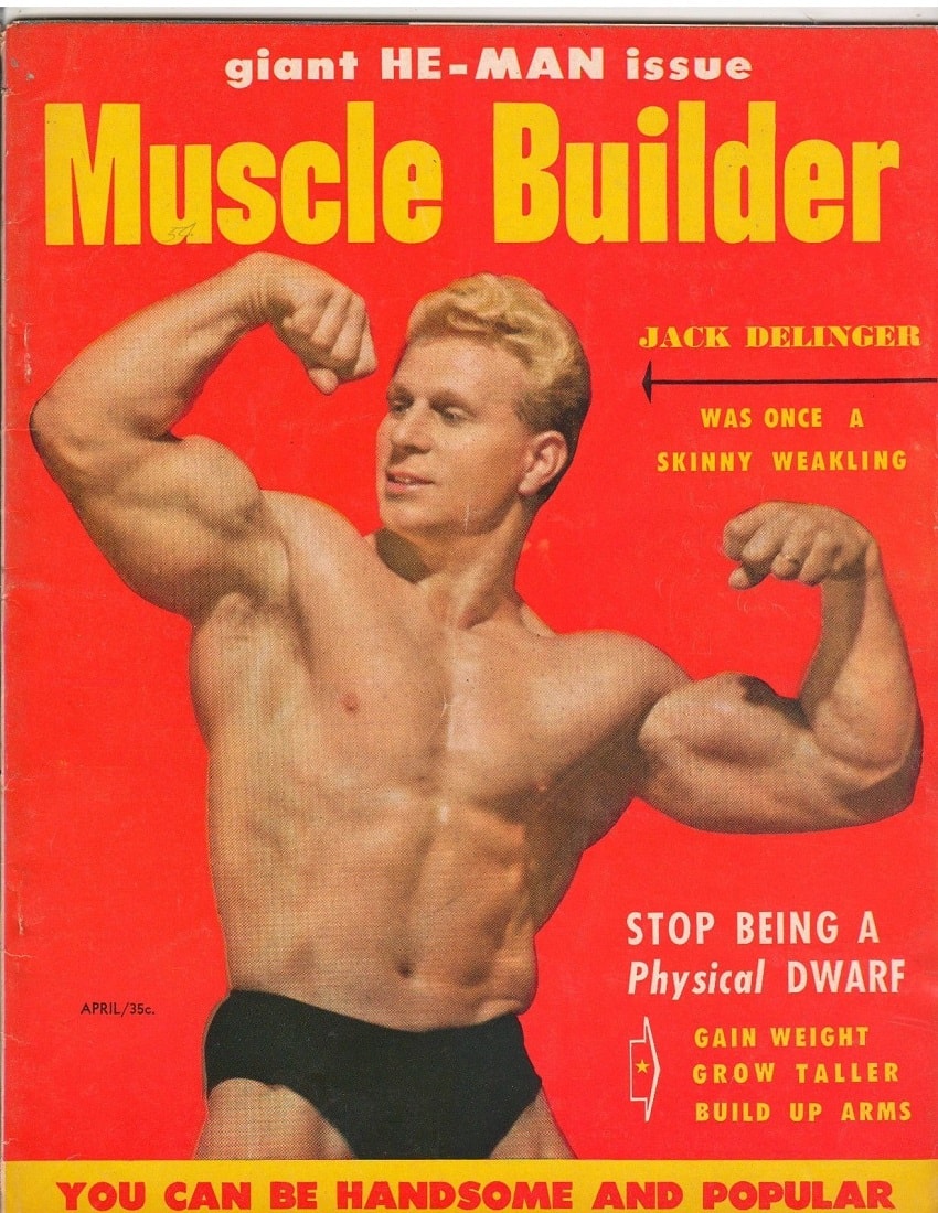 Jack Delinger in a Muscle Builder bodybuilding magazine