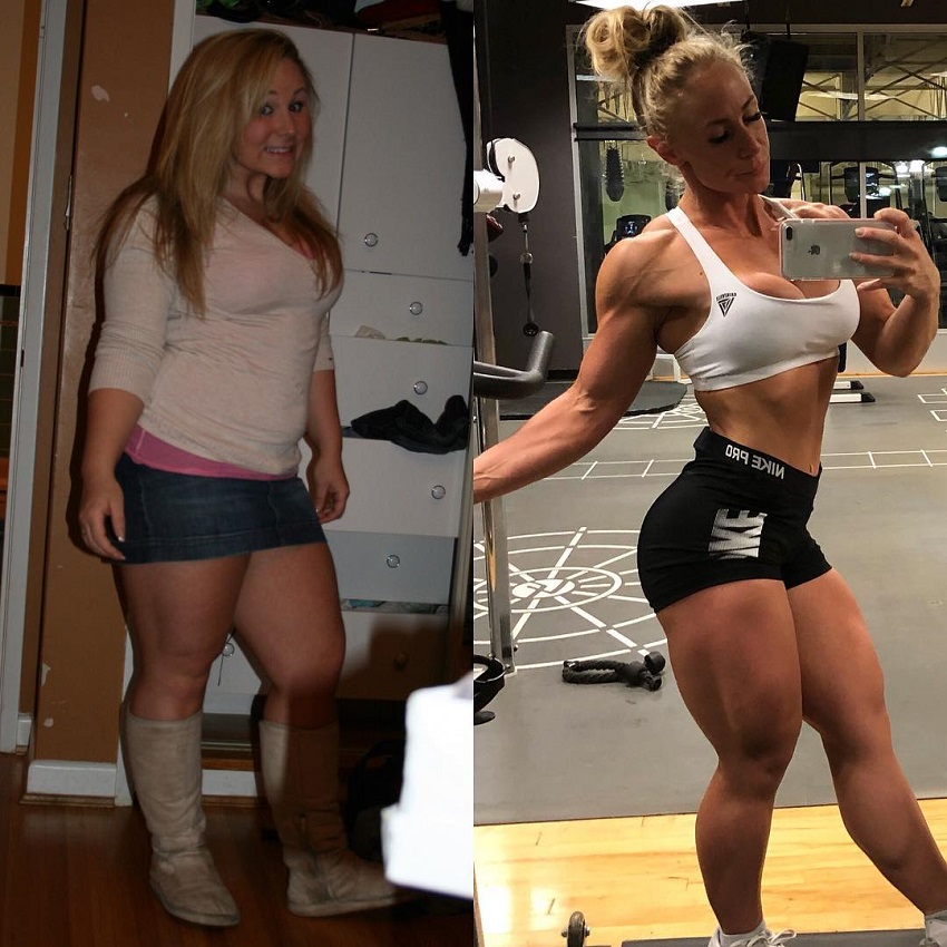 Jazmin Gillespie's transformation before-after