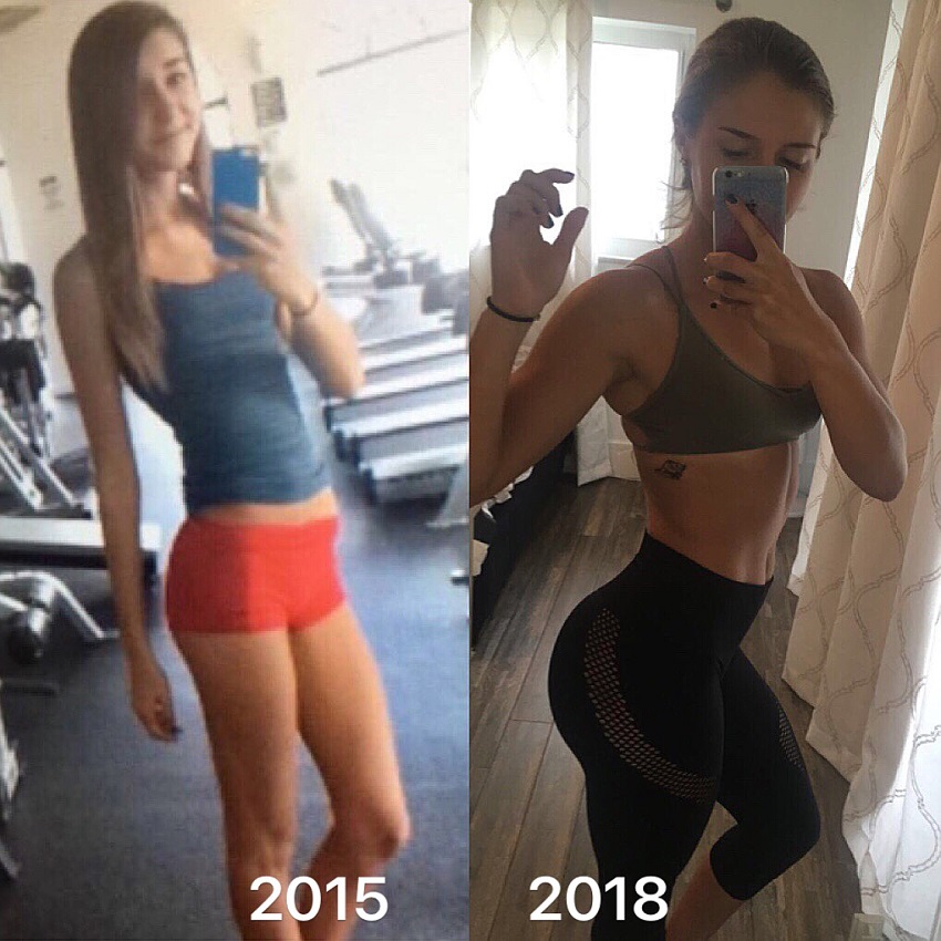 Julia Taylor's transformation in fitness, before-after