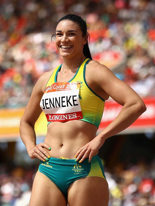 Michelle Jenneke smiling during a contest