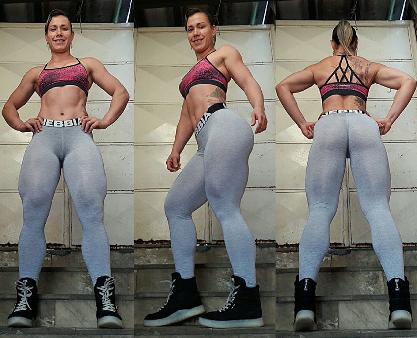 Carla Inhaia in three different poses looking thick and curvy