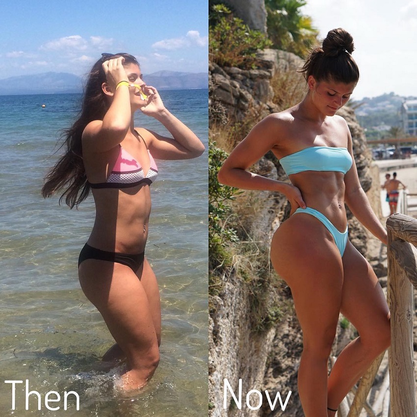 Elle Edwards' transformation in fitness before-after