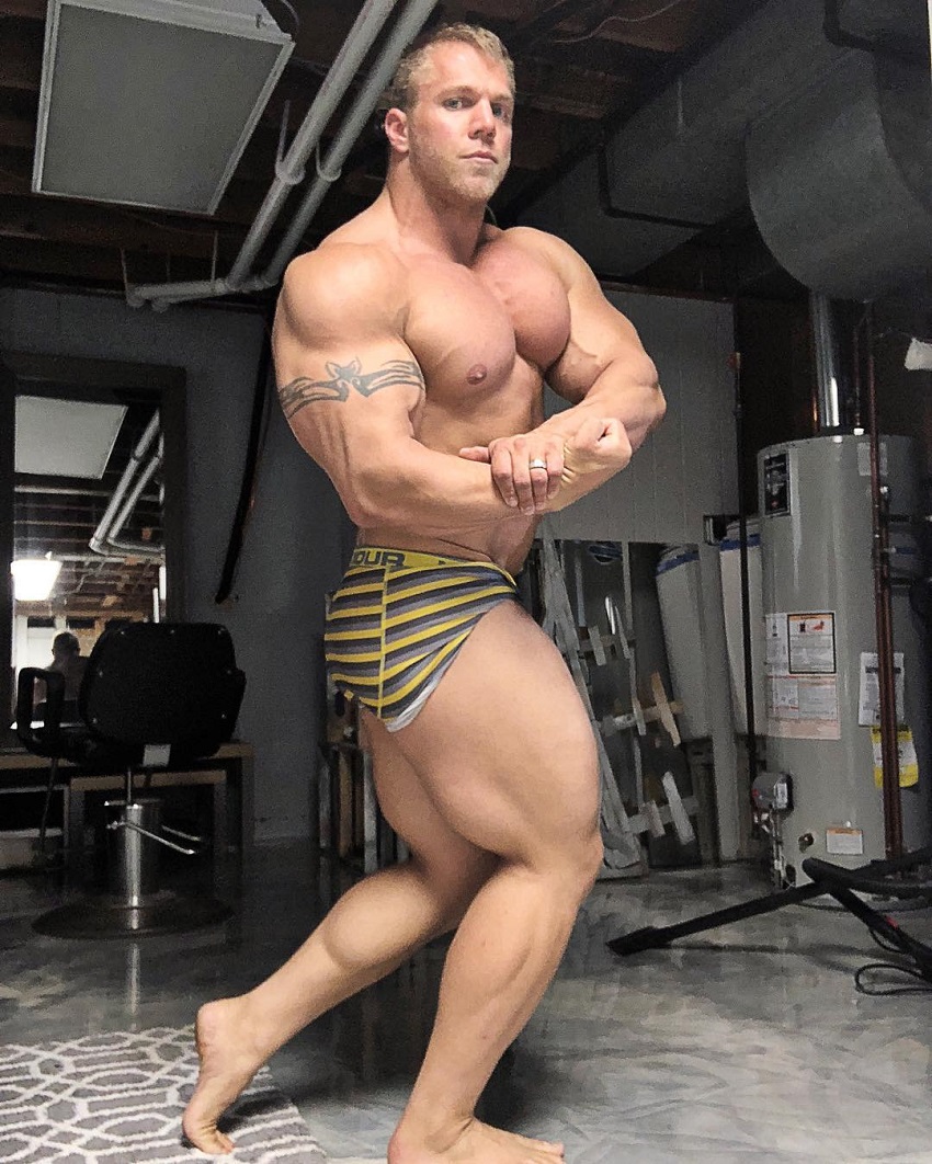 Brandon Beckrich doing a side chst pose