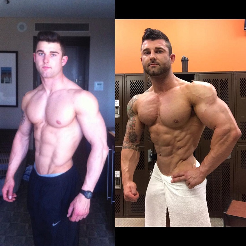 Jase Stevens' body transformation over the years