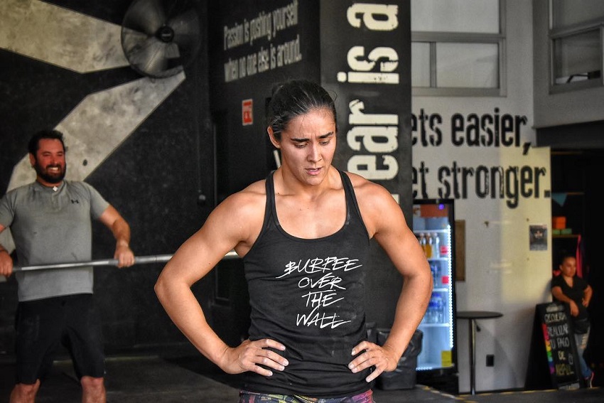 Yazmin Arroyo Loaiza looking exhausted from her intense CrossFit workout