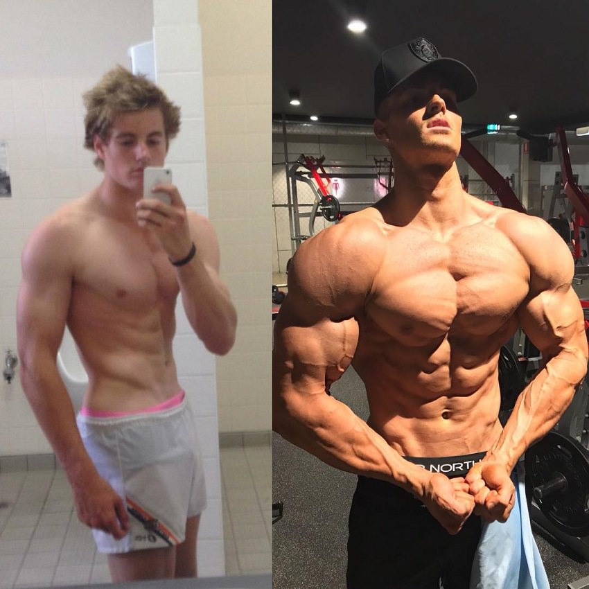 Carlton Loth's body transformation before after