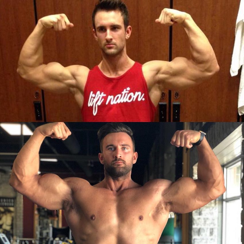 Dylan Thomas' bodybuilding transformation before and after