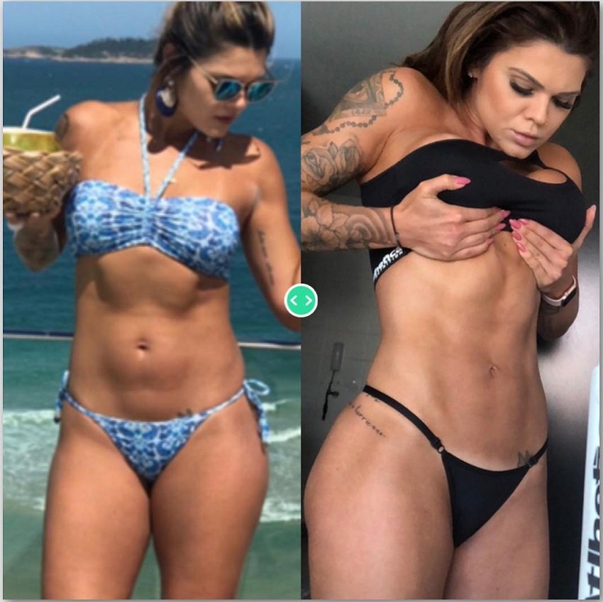 Marcela Moura's transformation before and after