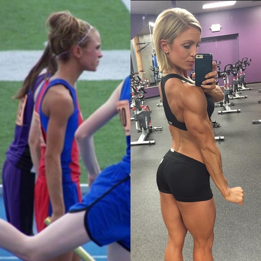 Ashley Nordman amazing transformation from underweight to fit, before-after