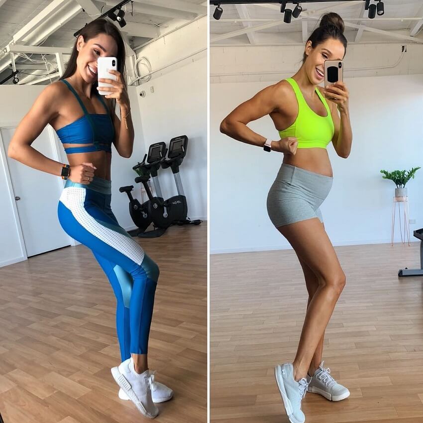 Kayla Itsines fitness transformation before and during pregnancy