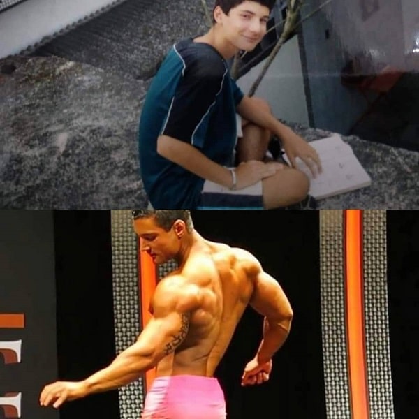 Rafael Rey's transformation from a skinny child to a muscular fitness athlete