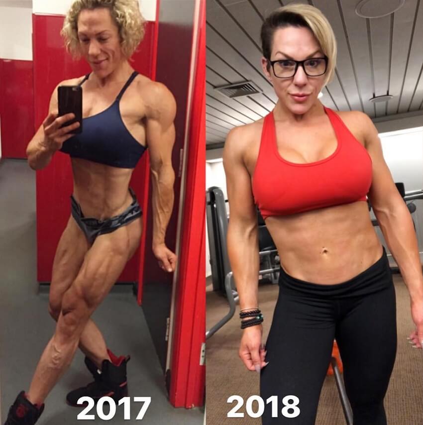 Carly Thornton fitness transformation 2017-2018