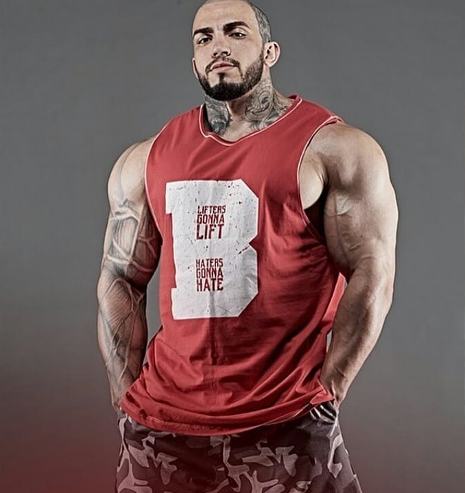 Matheus Donaire looking swole and ripped in his red tank top