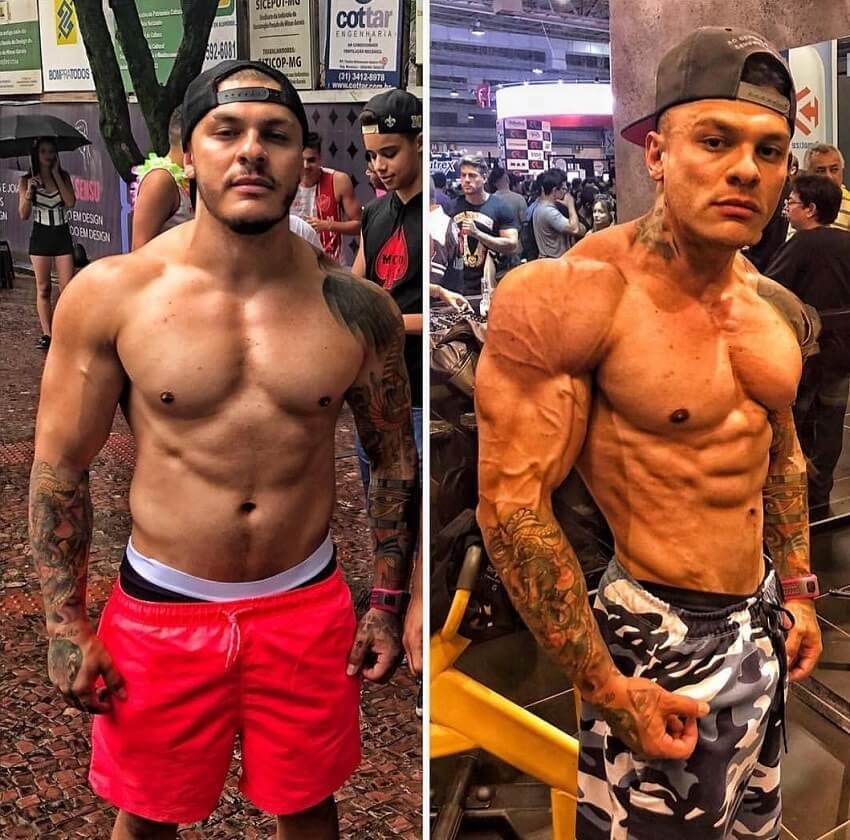 Tiago Toguro's bodybuilding transformation before-after