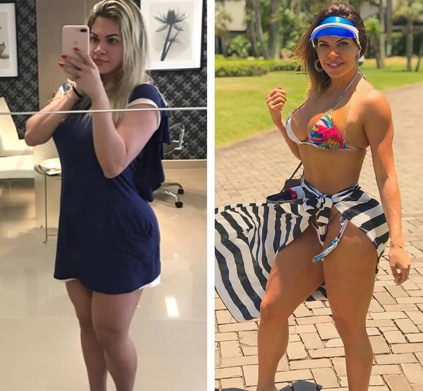 Caroline Grillo fitness transformation before-after