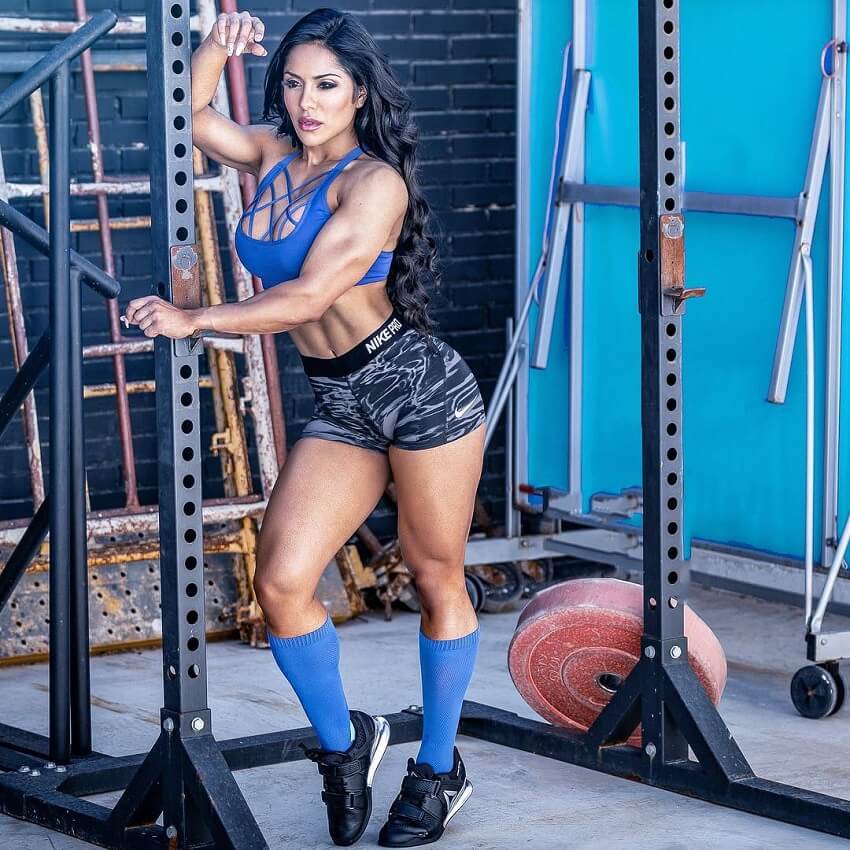 Maria Paulette posing in the gym