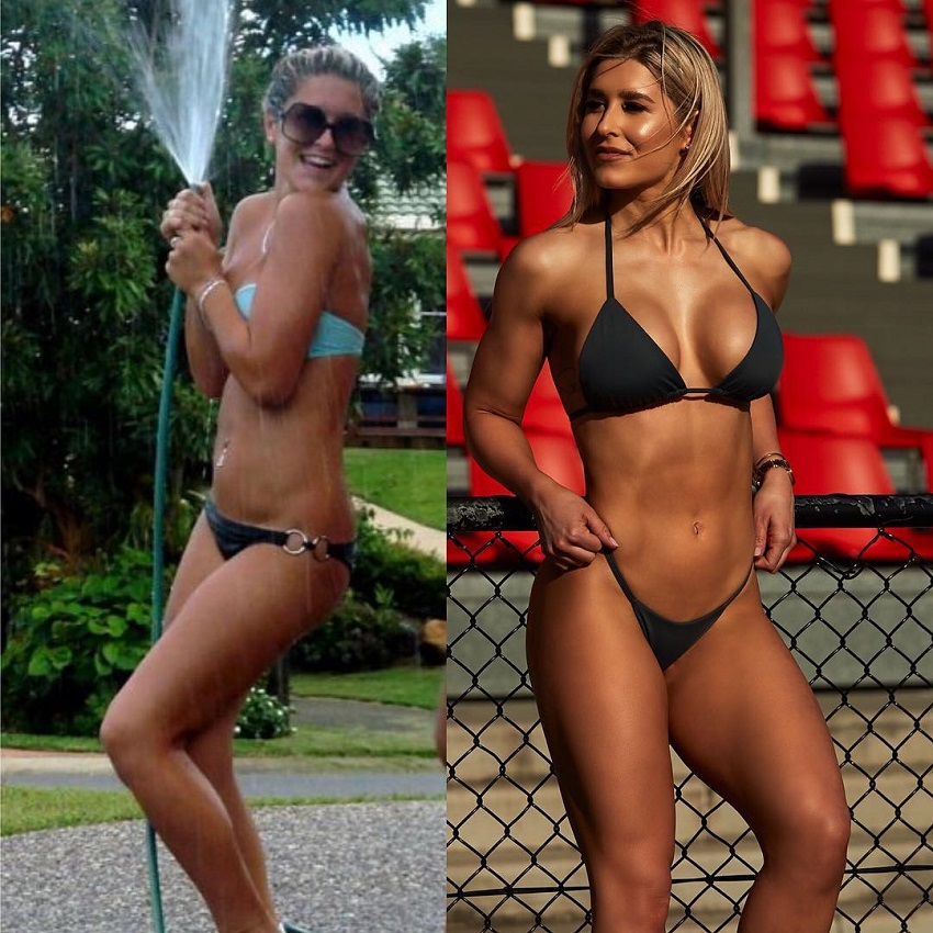 Julia Woodford body transformation before and after fitness